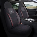 Toyota Avensis Araçlara Uyumlu Oto Koltuk Kılıfı Seti - Violet Serisi Siyah/Kırmızı