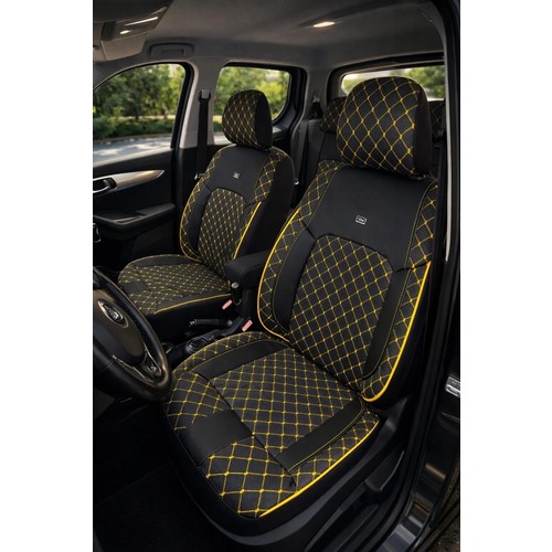 Nato Concept Renault Megane 2 Hatchback 2004 Aracınıza Uyum Sağlayan Tam Takım Oto Koltuk Kılıfı - Violet Gri Siyah