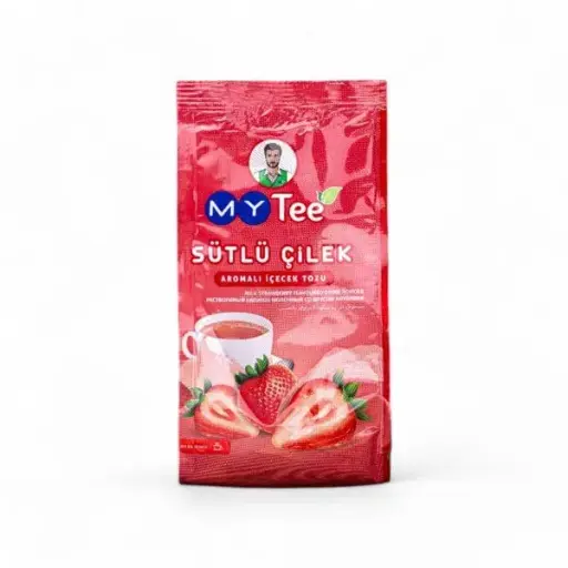 Sütlü Çilek Aromalı İçecek Tozu (250 gr) – MyTee