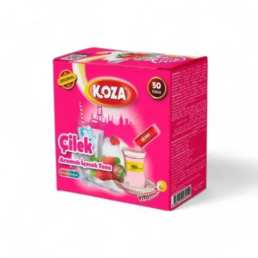 Çilek Aromalı İçecek Tozu 50 Paket – Koza